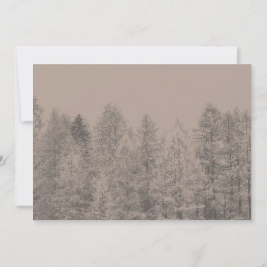 Herbst Kiefernwald Probe Abendessen Einladung (Rückseite)