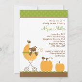 Herbst-Kinderdusche Einladung (Vorderseite)