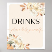 Herbst Kindergeburtstag Drinks Bar signieren Poster (Vorne)