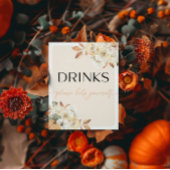 Herbst Kindergeburtstag Drinks Bar signieren Poster