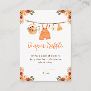 Herbst-Kinderkleiderleine Jungen-Baby-Party-Windel Begleitkarte