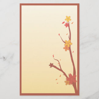 Herbst Kirschblüte Briefpapier