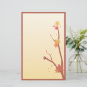 Herbst Kirschblüte Briefpapier (Stehend Vorderseite)