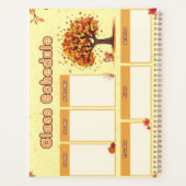 Herbst-Klassenplan mit niedlichen Herbstillustrati Planer (Rückseite)