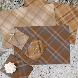 Herbst Klassische Vintage Karierte Tartan Muster Geschenkpapier Set
