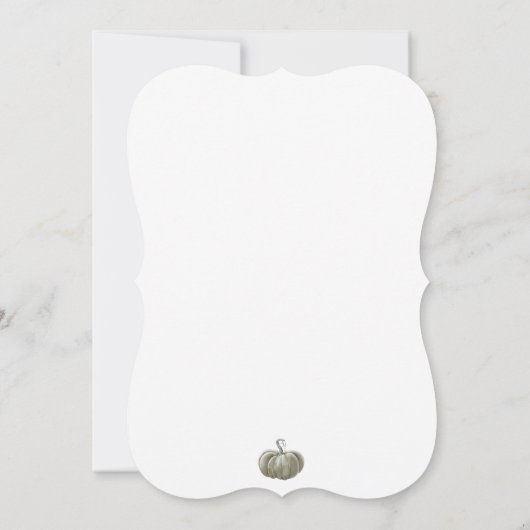 Herbst Kleine Fox Babydusche Einladung (Rückseite)