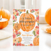 Herbst kleine Kürbis Blütendusche Einladung