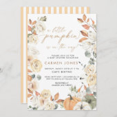 Herbst Kleine Pumpkin Baby Dusche Einladung (Vorne/Hinten)