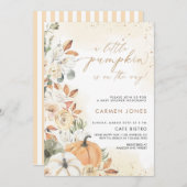 Herbst Kleine Pumpkin Baby Dusche Einladung (Vorne/Hinten)