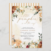 Herbst Kleine Pumpkin Baby Dusche Einladung (Vorne/Hinten)