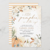 Herbst Kleine Pumpkin Baby Dusche Einladung (Vorne/Hinten)