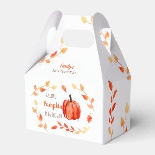 Herbst Kleine Pumpkin Baby Duwer Blätter Geschenkschachtel