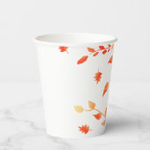 Herbst Kleine Pumpkin Baby Duwer Blätter Pappbecher (Rückseite)