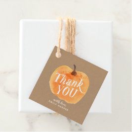 Herbst Kleiner Pumpkin 2-seitig Danke Rustic Geschenkanhänger