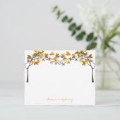 Herbst Knotted Liebe Trees Wedding Vielen Dank Dankeskarte (Stehend Vorderseite)