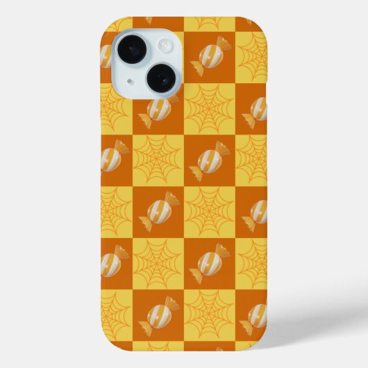 Herbst Kobweb & Snacks iPhone Gehäuse überprüft Case-Mate iPhone Hülle (Rückseite)