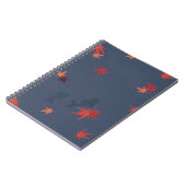 Herbst-Koi - blau Notizblock (Linke Seite)