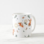Herbst-Kolibri-Blumenmuster-Kaffeetasse Kaffeetasse (VorderseiteRechts)