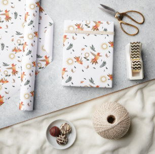 Herbst-Kolibri-Botanik-Geschenkpapier Geschenkpapier