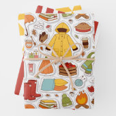 Herbst kommt das Set "Wrapping Paper" Geschenkpapier Set (Beispiel)