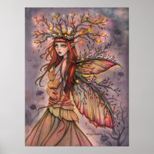 Herbst Königin Fairy Fantasy Kunst, Dichtung und M Poster