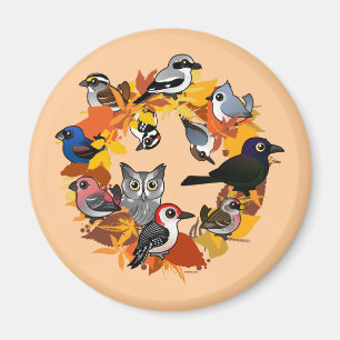 Herbst-Kranz der nordamerikanischen Vögel Magnet