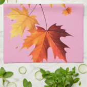 Herbst Küchenhandtücher rosa Geschirrtuch (Gefaltet)