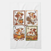 Herbst Kuh Quartett Vintage Patchwork Farmhemd Geschirrtuch (Vertikal)