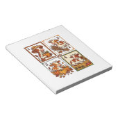 Herbst Kuh Quartett Vintage Patchwork Farmhemd Notizblock (angewinkelt)