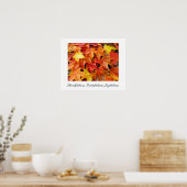 Herbst Kunst druckt Dankbarkeit Freude Poster (Küche)