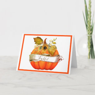 Herbst-Kürbis anpassbare Postkarte