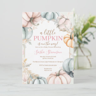 Herbst-Kürbis-Aquarell-Baby-Dusche Einladung