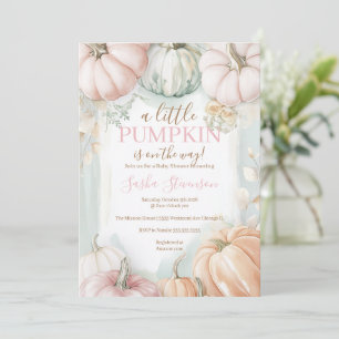 Herbst-Kürbis-Aquarell-Baby-Party  Einladung