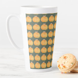 Herbst-Kürbis-Aquarell-Kunst Milchtasse