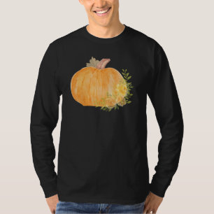 Herbst-Kürbis-Aquarell-Kunst T-Shirt