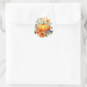 Herbst-Kürbis-Aufkleber Runder Aufkleber (Tasche)
