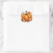 Herbst-Kürbis-Aufkleber Runder Aufkleber (Tasche)