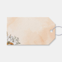Herbst-Kürbis-Baby-Party-Geschenkanhänger – Pfirsi