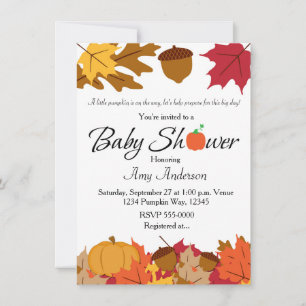 Herbst-Kürbis-Baby-Party Herbst-Einladung Einladung