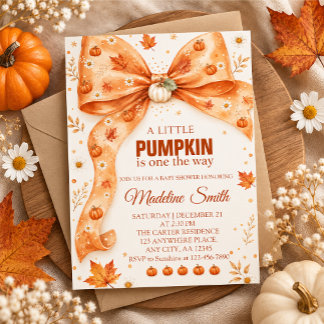 Herbst-Kürbis-Baby-Shower-Einladung Einladung