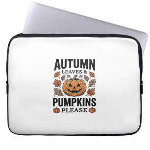 Herbst-Kürbis-Blätter Kürbisse Bitte Vintage_1 Laptopschutzhülle