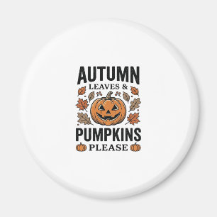 Herbst-Kürbis-Blätter Kürbisse Bitte Vintage_1 Magnet