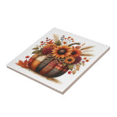 Herbst-Kürbis-Blumen-Keramikfliese Fliese (Seite)