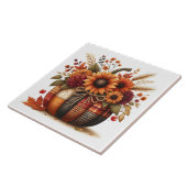 Herbst-Kürbis-Blumen-Keramikfliese Fliese (Seite)