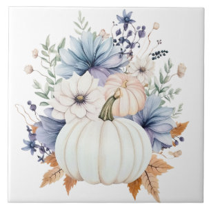 Herbst-Kürbis-Blumen-Keramikfliese Fliese