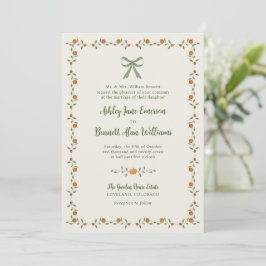Herbst-Kürbis-Bogen-Hochzeit Einladung