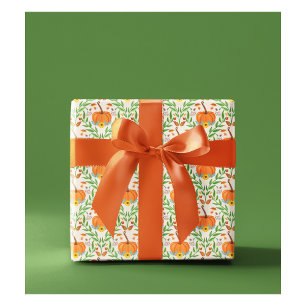 Herbst-Kürbis-Botanik-Design Geschenkpapier