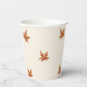 Herbst-Kürbis braut Kaffee Dusche Papiertasse Pappbecher (Rückseite)