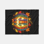 Herbst-Kürbis-Buchliebhaber, Soky-Bibliothekar-Leh Fleecedecke (Vorderseite (Horizontal))
