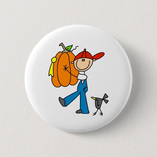 Herbst Kürbis Button (Vorderseite)